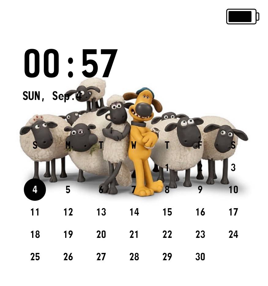 ひつじのショーンカレンダー カレンダーウィジェットのカスタマイズアイデア Iphone Android用 By Jonquil2 22 09 04 00 57 Widgetclub