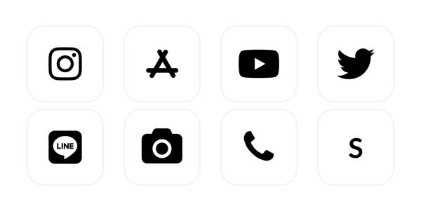 Simple black application icon App Icon Pack[0SV8mlibInvYbU4eVpFQ]
