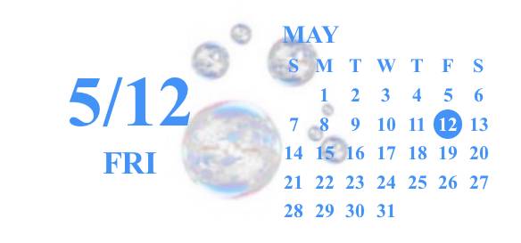 Blue bubble calendar 🫧‪ Კალენდარი ვიჯეტის იდეები[t1FHstliUV3T4oYiMf93]