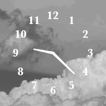 GLAY Cloudy clock នាឡិកា គំនិតធាតុក្រាហ្វិក[JX2hLV3re9tgxOmTKBMK]