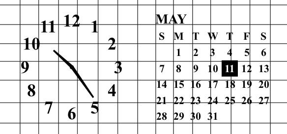 grid clock＆calendarUra Ideje za pripomočke[wDTqRlOZlZnhGlMWNLAV]