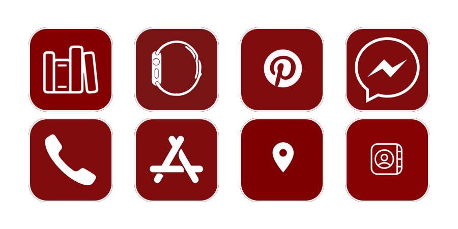 red and white Pacchetto icone app[pl3mkDVecQq1sBRPAUmq]