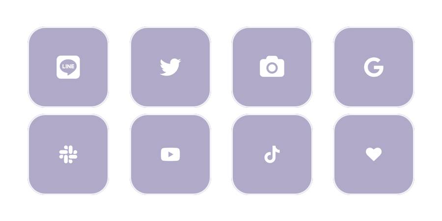Світло-пурпуровий Пакет значків додатків[rjobWK7EbrXhEdF4aq5I]