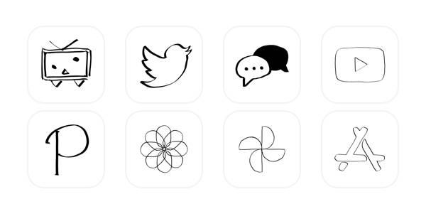 手書き風 Paquete de iconos de aplicaciones[omY7ztgmqavNc7eoeREk]