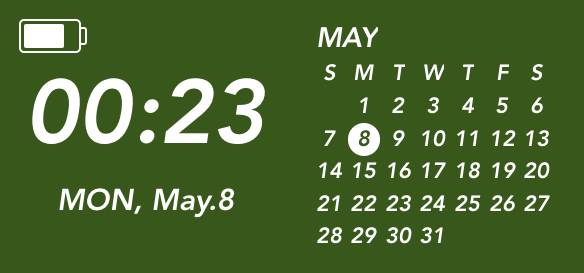green Kalendar Idea widget[2m8hVeGbWhOTtJU9RKXW]