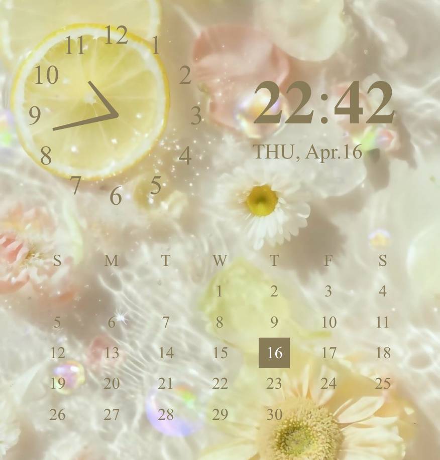 Summer Clock Widget ideas[Ynog17a7NVLw5UZxcDQ1]