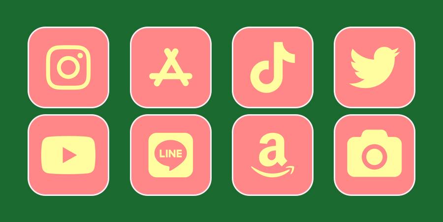 ピンクApp Icon Pack[xko33Ny4kFfYZLilsRc8]
