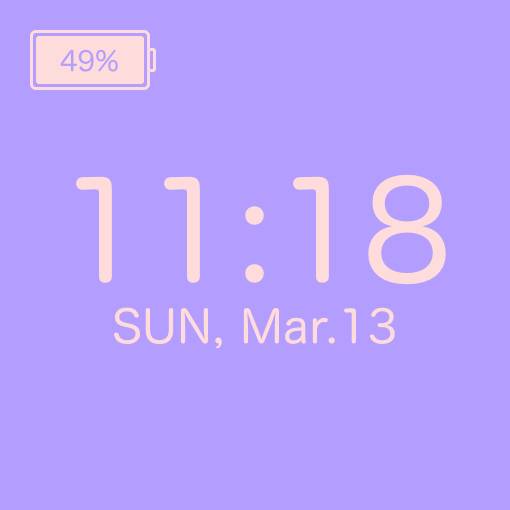 Purple pink widgets時間ウィジェット[8zS5JyXzsXXMwRNSCBG3]