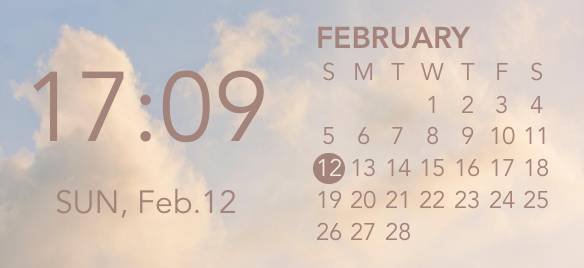 sky widget☁️x brown beige Calendar Widget ideas[WLS4wNcNJDFpNZ3GReXw]