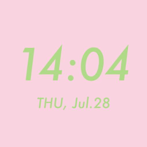 pink and green Time Widget ideas[b0ZIDX9bH202M3O5yAjQ]