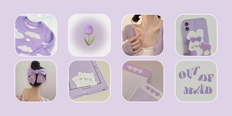 purple*+:•*:♡.•♬✧アプリアイコン