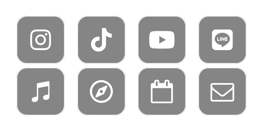ポロン（グレー）Pacchetto icone app[fTAZaOhJ4qDs4hzwSH7S]