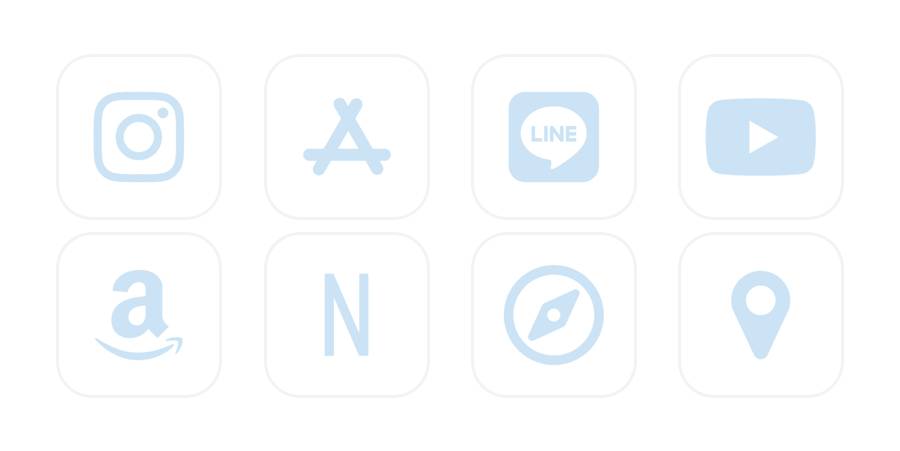 淡色(ブルー) Пакет с икони на приложения[bTN8BhsZZIA085R3Zgp3]