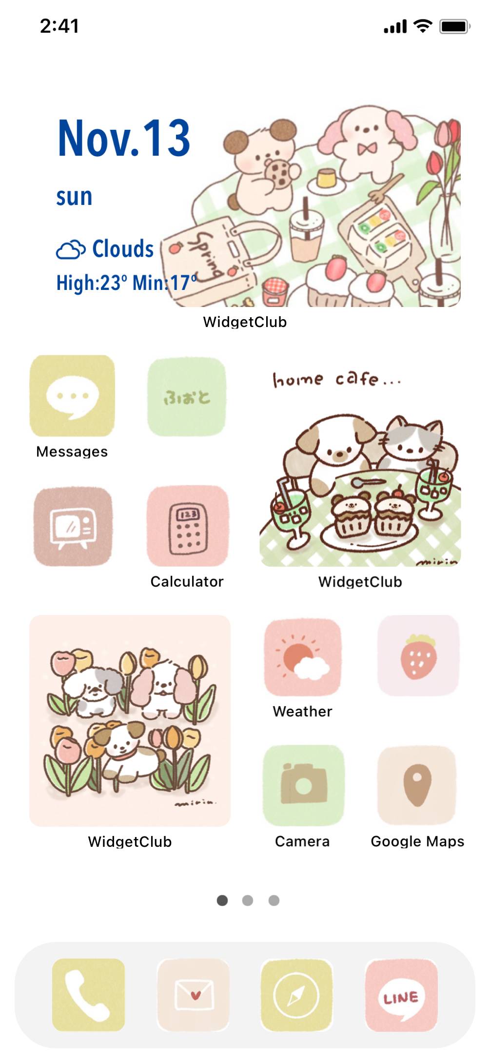 Cute Animal illustration theme💗Ideias para tela inicial[vQWi2OSl2DCUZWtFMctY]