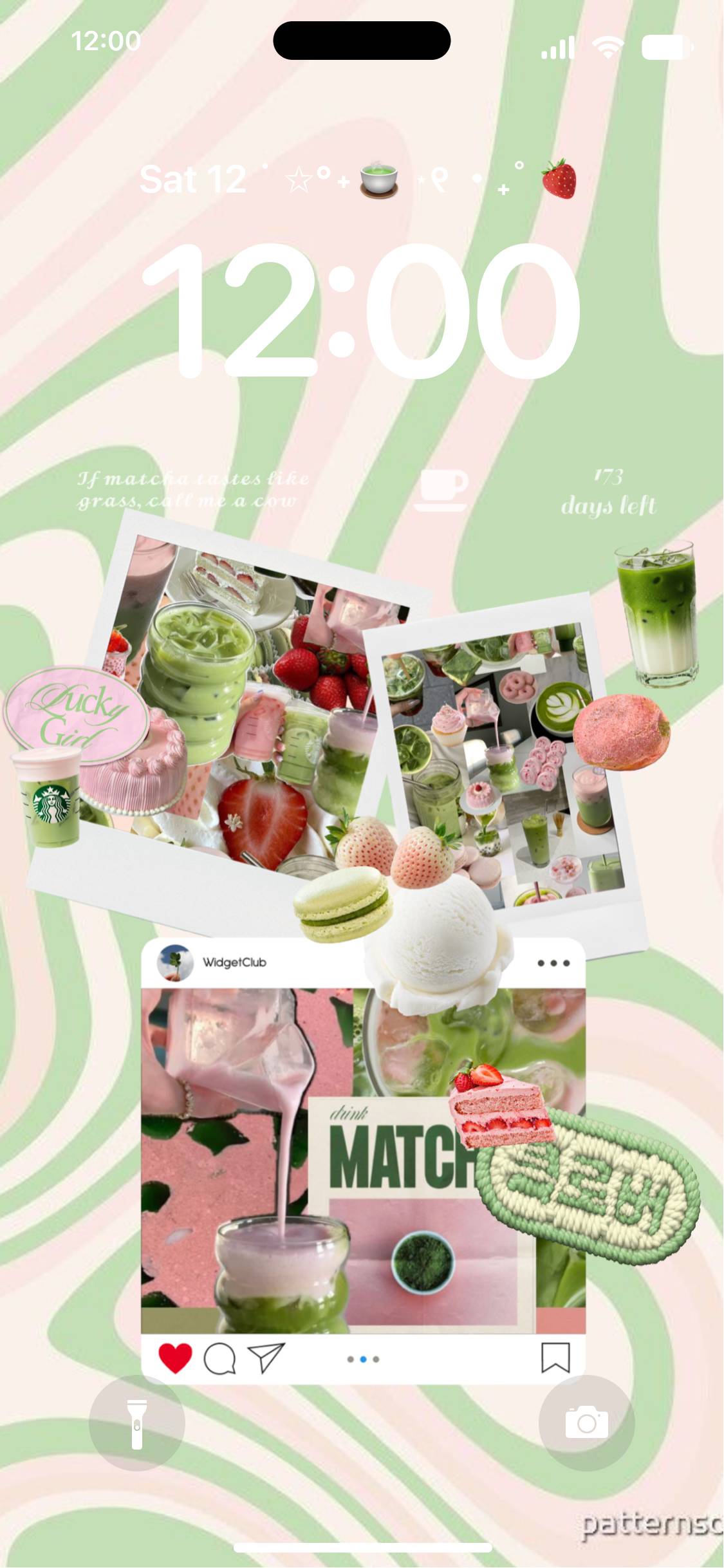 Strawberry matcha Lockscreen Tela de bloqueio[mkcVqGQfxxHQftqOSezx]