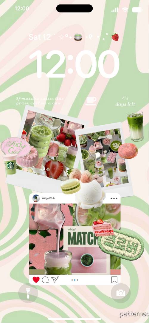 Strawberry matcha LockscreenTela de bloqueio[mkcVqGQfxxHQftqOSezx]