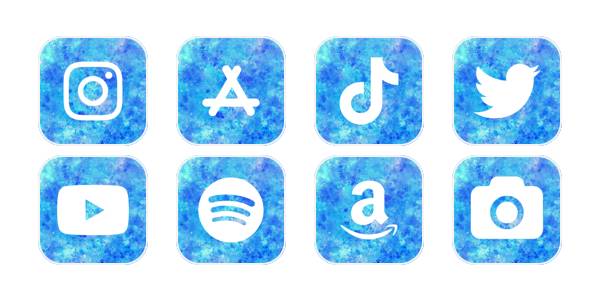 青い水彩 App-pictogrampakket[QQFb3PbNbMttk8KUFgnp]