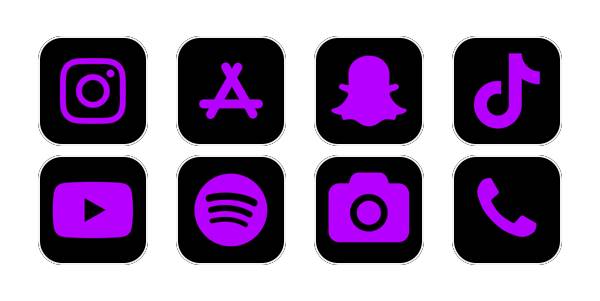 Purple/black App Icon Pack[DKj2jA7tbTLA2crL1wZX]