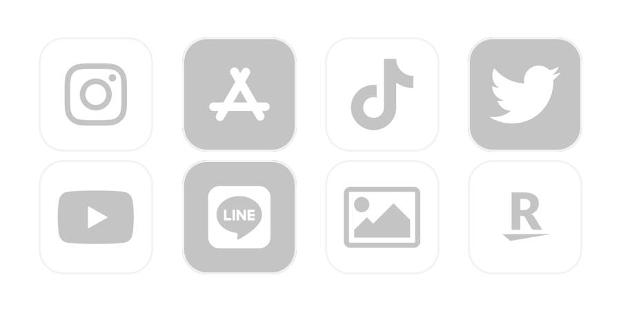 White＆Glay App Icon Pack[IgaYc2MU6V2KZePfDPl1]