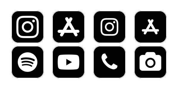 simple black and white App Icon Pack[49gxnOjEmk8TQ45w9meH]