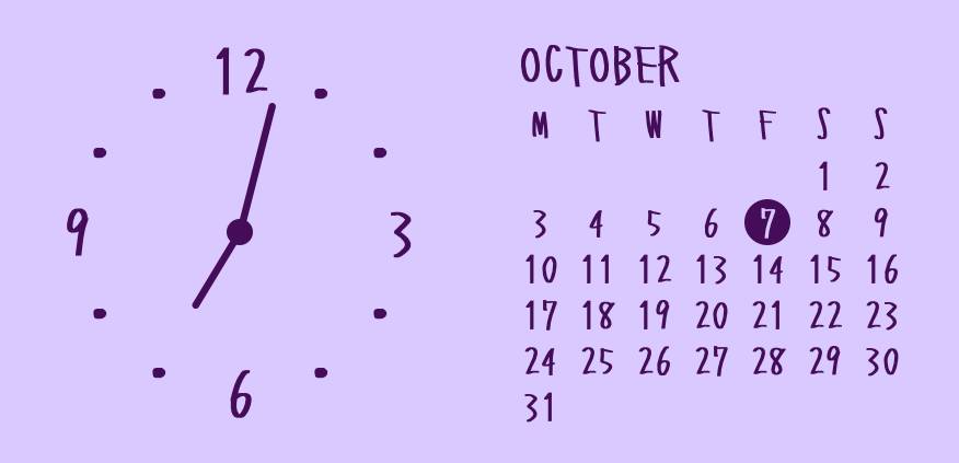 clock and calendar purple Hodiny Nápady na widgety[zt5heePwDLh5IRohuRUJ]