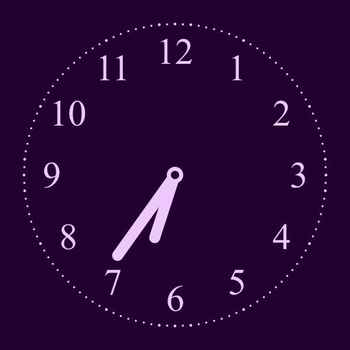 purple clock時計ウィジェット[Q96CZ5z1EASFp9DfapJb]