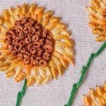 embroidered yellow sunflower Пхото Идеје за виџете[HVZ8mRbW62vTQnrMdWRz]