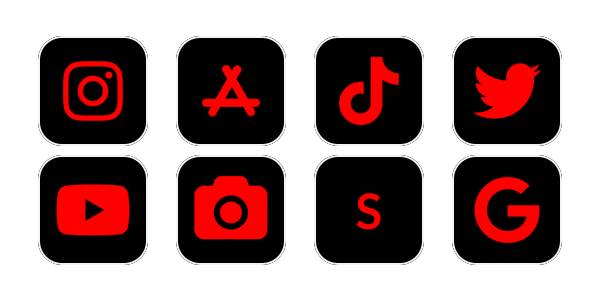 赤と黒 App Icon Pack[cdTr8abDQwjR9ds1B9Cx]