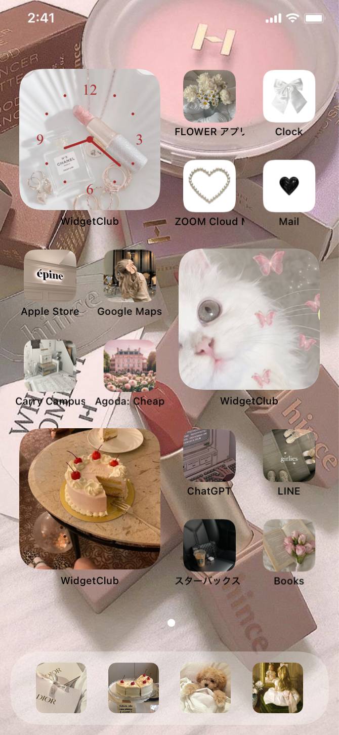♡大人ガーリーHome Screen ideas[v6CFDmuzgThA3hoimcpQ]