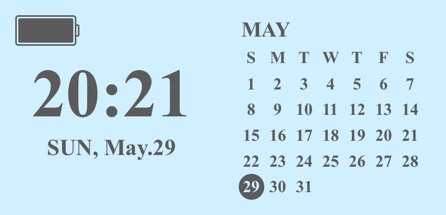Sophisticated blue widget Календар Идеје за виџете[aUl8qcX34JEXIn74tbgl]