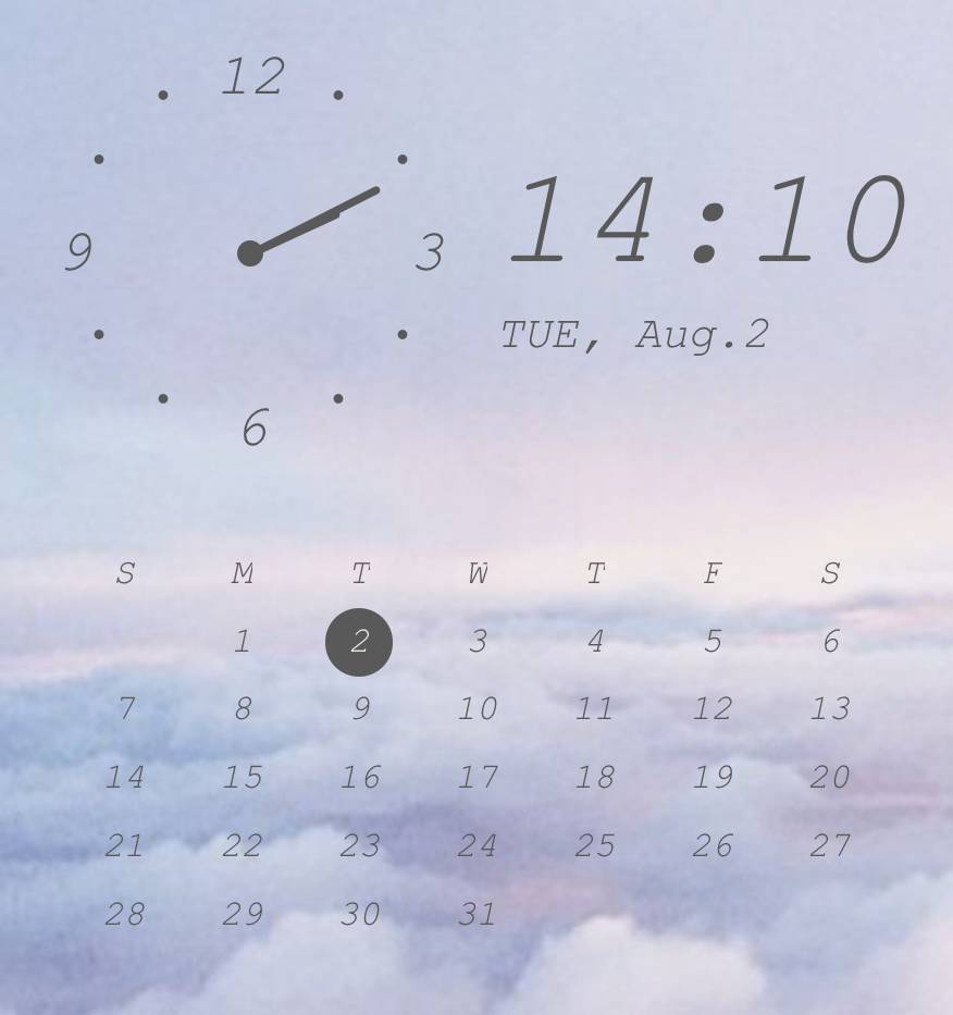 時計とカレンダー① 钟 小部件的想法[ni6PDsTWGxDAa2DNe31Y]