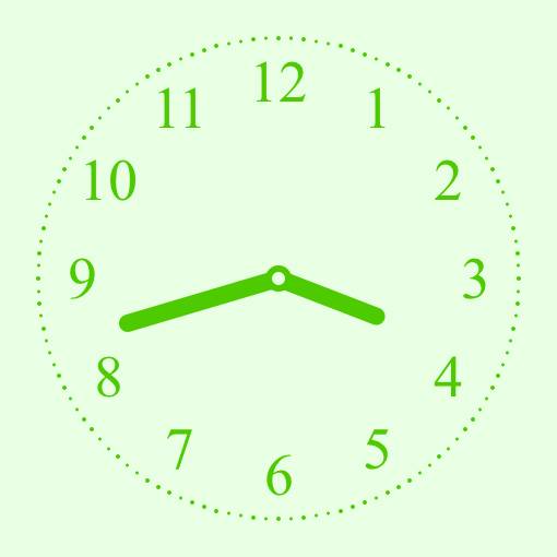 green clock時計ウィジェット[zONfQVcUuojkg4wfACab]