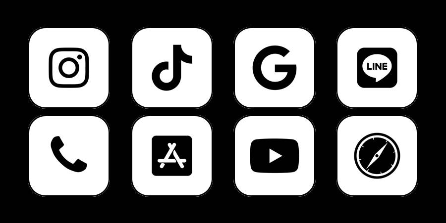 черен Пакет с икони на приложения[Clouvml3g4ky4ImBR2iN]