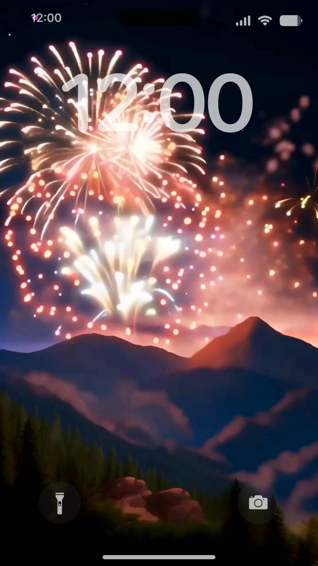 Firework at mountain view Live Wallpaper[dvvyPVCpAQWXDmKkAPua]