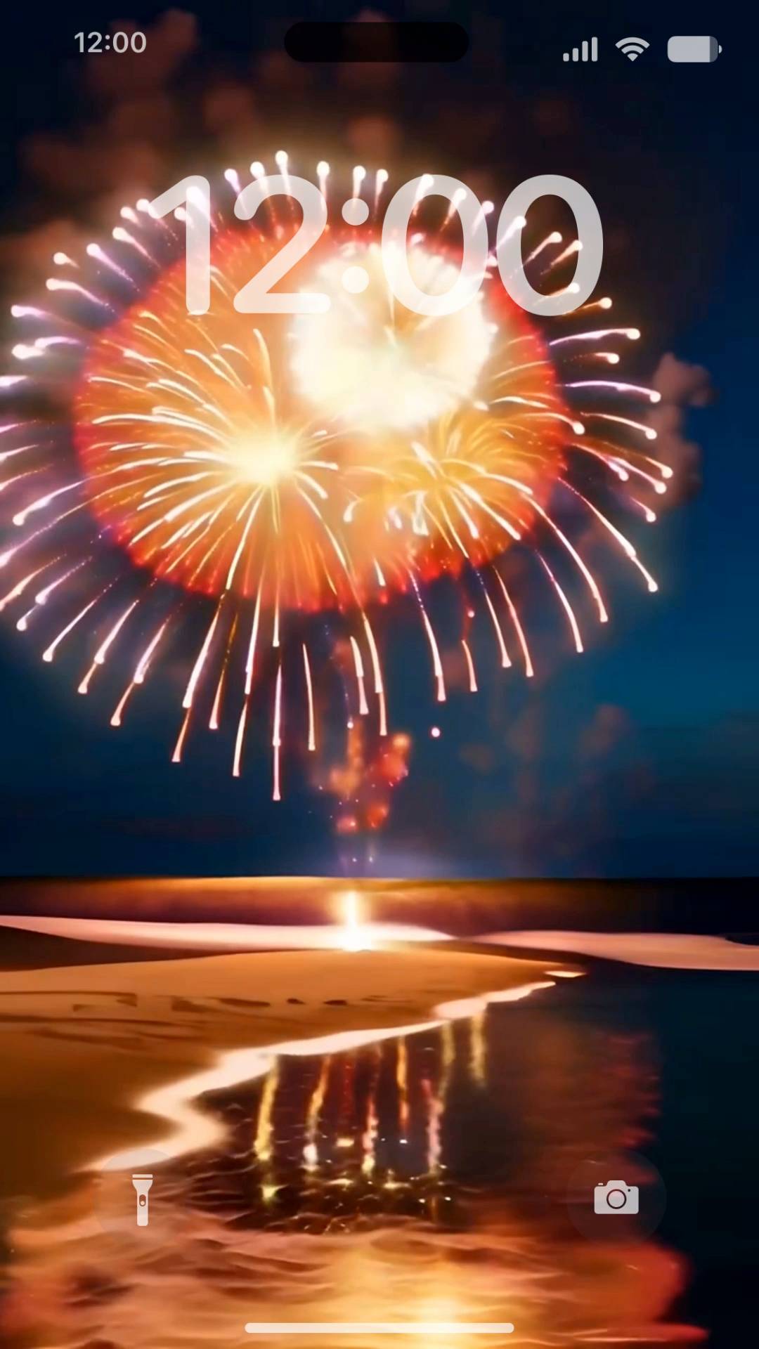 Fireworks at the night beach Live Wallpaper[bD2p3arhdPFBqk33I1QO]