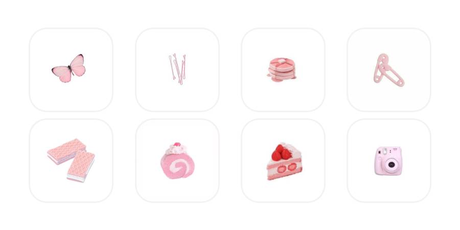 Soft pink ชุดไอคอนแอป[g9VG64x86kFZSB7T2M3q]