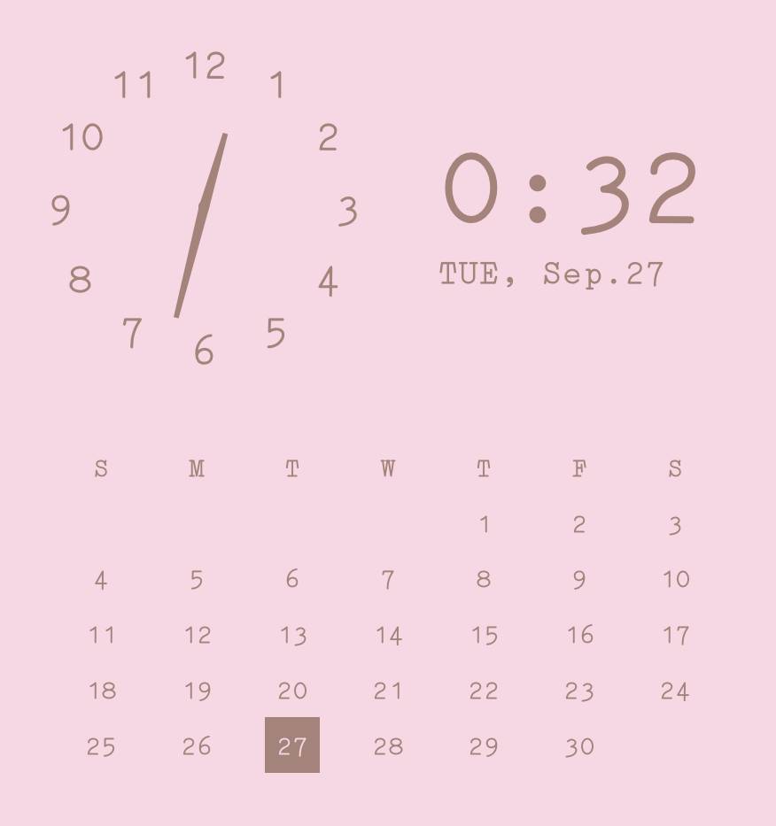 カレンダー時計 Horloge Idées de widgets[w4fOEJjbim262T8Rh7Z9]