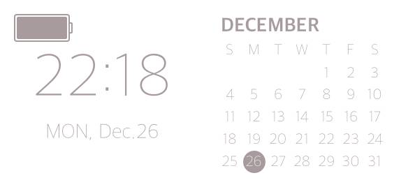 タイム/カレンダー/バッテリー Calendario Idee widget[MEqheVrRUmxkh7Eri1RW]