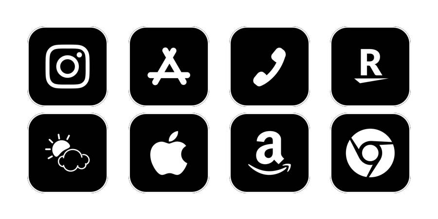 BLACK Pacote de ícones de aplicativos[LapS7z2aRZw2LwDxSccn]