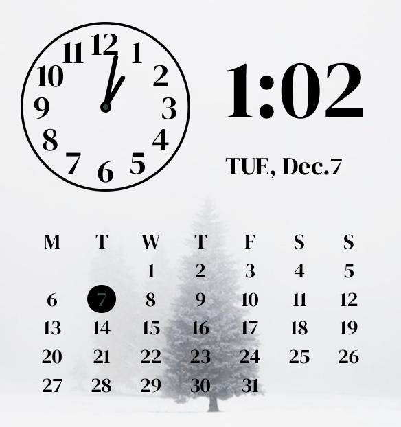 Christmas green widget Clock Widget ideas[tSSZh4eH4lyrponPdC6r]