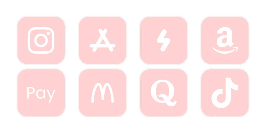 淡色 ピンク App Icon Pack[3tnNIRfSPXTYokgOrSpm]