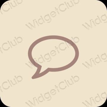 Aesthetic beige Messages app icons