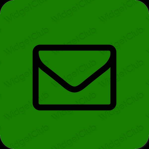 زیبایی شناسی سبز Mail آیکون های برنامه