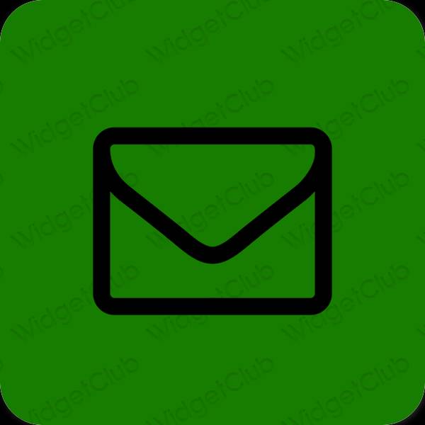 Aesthetic green Mail app icons