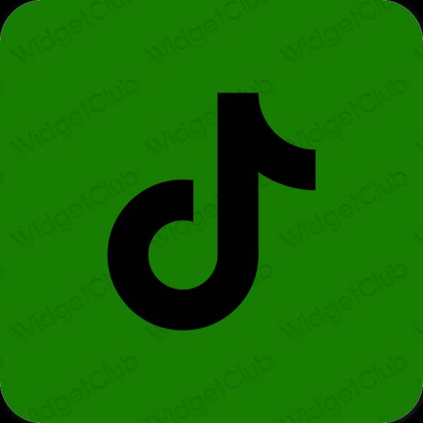 Estetisk grön TikTok app ikoner