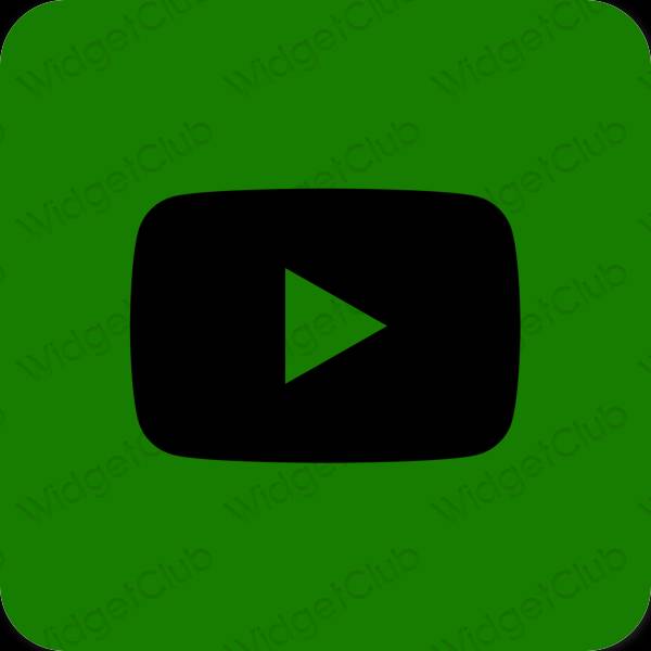 Estetický zelená Youtube ikony aplikací