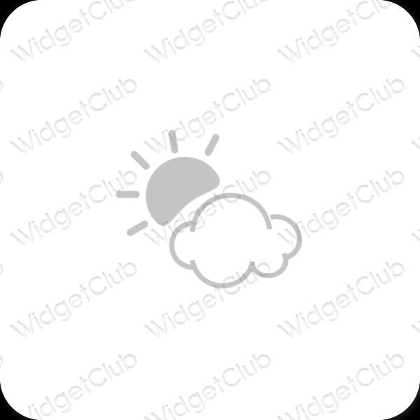 Esthetische Weather app-pictogrammen