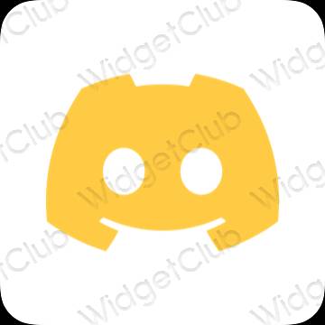 Aesthetic orange discord app icons