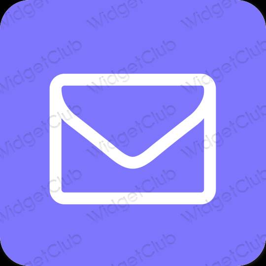Естетичний блакитний Mail значки програм
