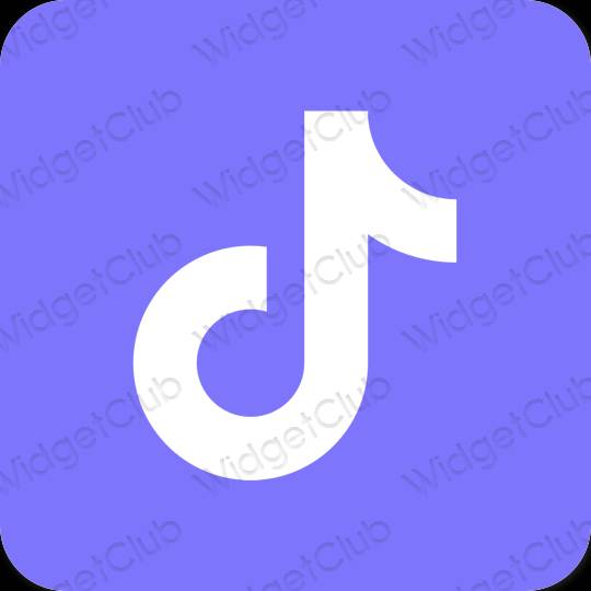 Estetik ungu TikTok ikon aplikasi
